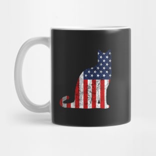 American Flag Cat Mug